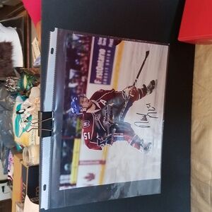 David Desharnais  Bull Dogs Autographed Picture 8x10